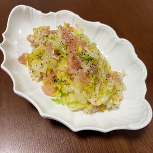 たかやの作ってみた!投稿(切って和えるだけ！白菜と生ハムのイタリアンサラダ)