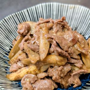 まゆのの作ってみた!投稿(【牛ごぼうの旨だれ炒め煮】お手軽材料で絶品だれ♪)