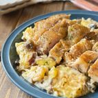 さつまいもとキノコのクリーム煮〜チキンステーキ