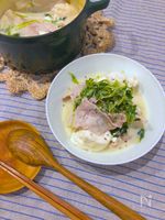 おひとりさまの豆苗豆乳鍋