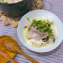 おひとりさまの豆苗豆乳鍋
