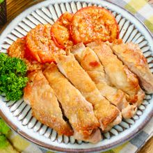 【バリバリチキン】トマトソテーで食べる