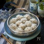 餅米でトントロ豚肉団子蒸し