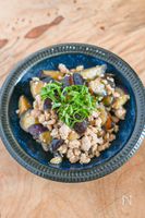 フライパンひとつで完成！鶏ひき肉とナスのさっぱり炒め