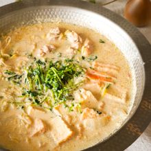 おかわりが止まらない.ᐟ.ᐟ【みそ豆乳鍋】