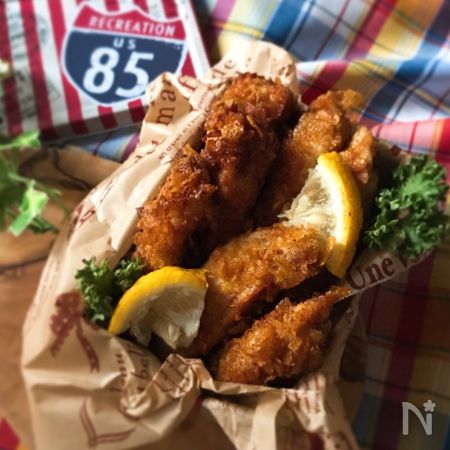 米粉使用 コーンフレークでクリスピーチキン レシピ 作り方 By Nakazu212 楽天レシピ