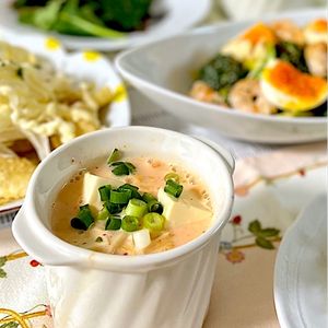 あゆの作ってみた!投稿(【豆腐とキムチの豆乳白だしスープ】優しい味わい)