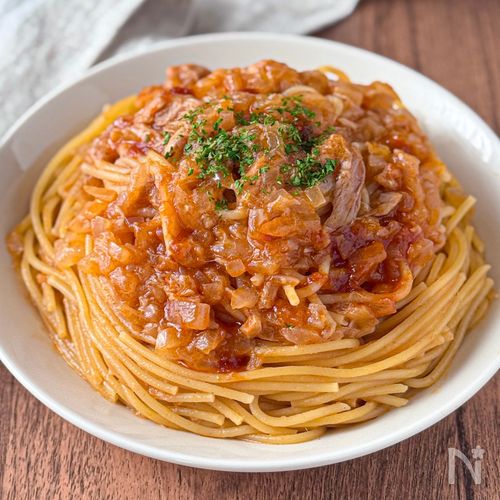 【フライパンに入れて待つだけ◎】ツナトマパスタ