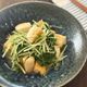 材料ふたつで副菜！《水菜とはんぺんのガーリックバター炒め》