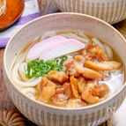 【かしわうどん】北九州名物♡甘辛く炊いた鶏肉のうどん♬