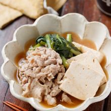 豚こまdeあんかけ肉豆腐【#お肉柔らか#とろみづけ不要】
