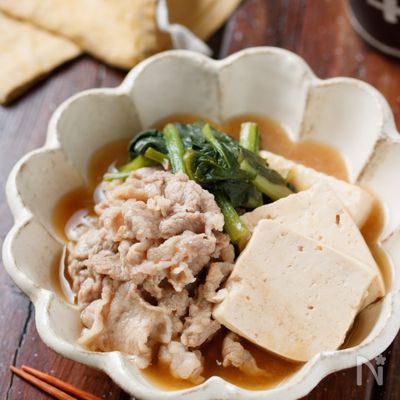 豚こまdeあんかけ肉豆腐【#お肉柔らか#とろみづけ不要】