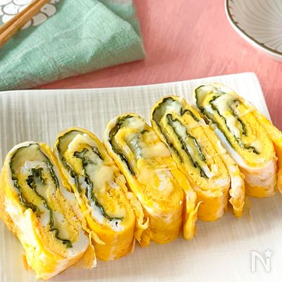 【ボウル不要】とろ〜り海苔チー卵焼き #ワンパン