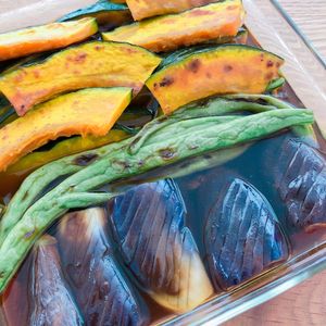 ミルクの作ってみた!投稿(【夏野菜の焼き浸し】好きな野菜を焼いて浸すだけ♪)