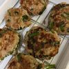 822195の作ってみた!投稿(ニラもやしたっぷり♪餃子風豆腐と豚ひき肉のカリふわ焼き)