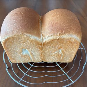 こむぎの作ってみた!投稿(厚切りがおいしい！しっとりふわふわ♪はちみつミルク食パン)