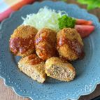 男子も喜ぶ♡大葉入り簡単メンチカツ