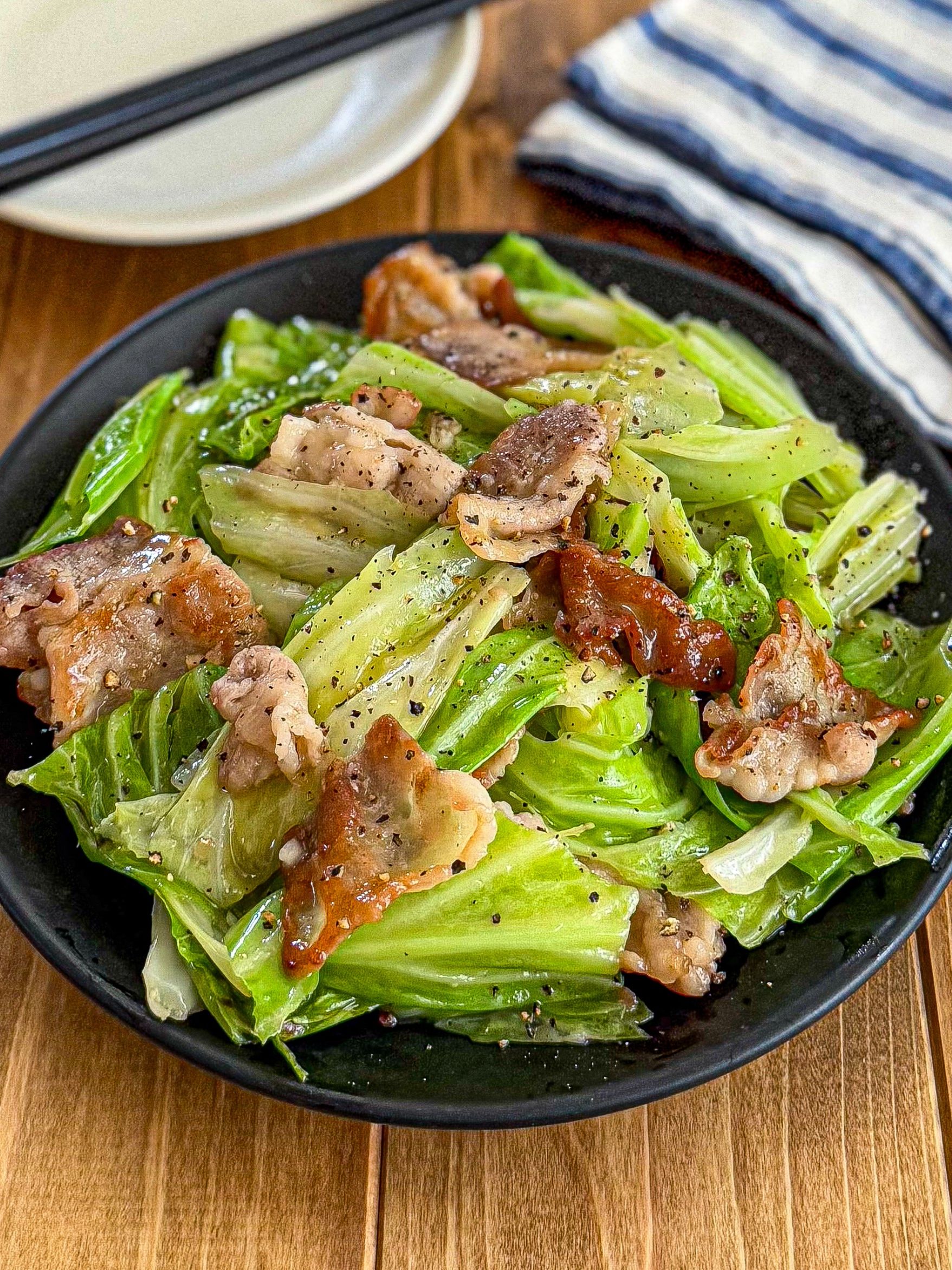 豚バラキャベツのうま塩炒め