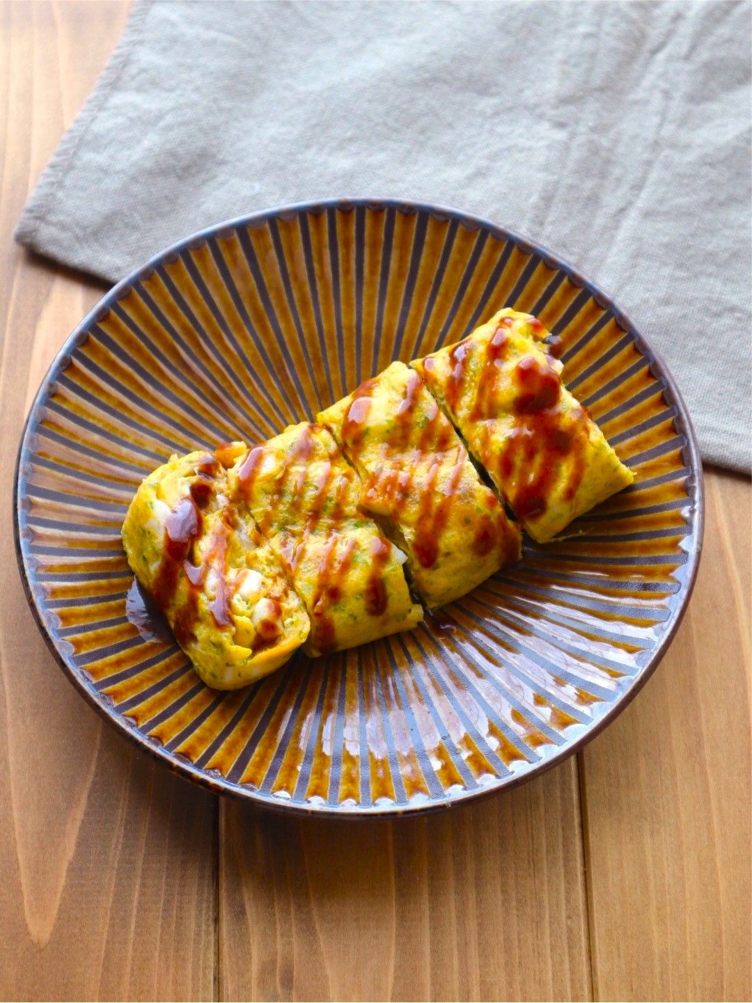 ちくわと卵でボリューム満点【お好み焼き風たまご焼き】 | レシピ