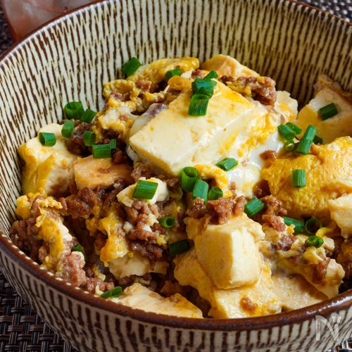 【包丁・まな板不要】くずし豆腐の卵とじ丼！忙しい日のお助け丼