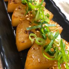 居酒屋風☆簡単『ねぎポン大根ステーキ』