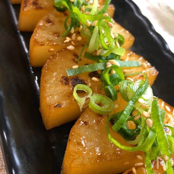 居酒屋風☆簡単『ねぎポン大根ステーキ』