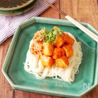 『免疫を高める夏ごはん♡』長芋キムチと豚しゃぶのまぜそうめん