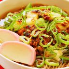 納豆と長芋のかき揚げ蕎麦