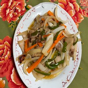 三太夫の作ってみた!投稿(豚こま肉でトンテキ風炒め（ポイントはウスターソース）)