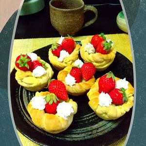 チョロリスの作ってみた!投稿(籠パン【簡単・発酵なし・時短パン・ホットケーキミックス】)