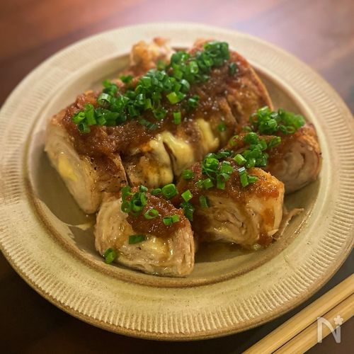 【豚バラのチーズ巻き】巻いて焼くだけ大満足。