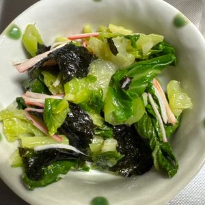ともじつの作ってみた!投稿(チンゲン菜と海苔のナムル)