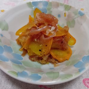 936858の作ってみた!投稿(ズッキーニと生ハムのレモン醤油和え)