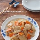 やわらか鶏胸肉とこんにゃくのポン酢炒め