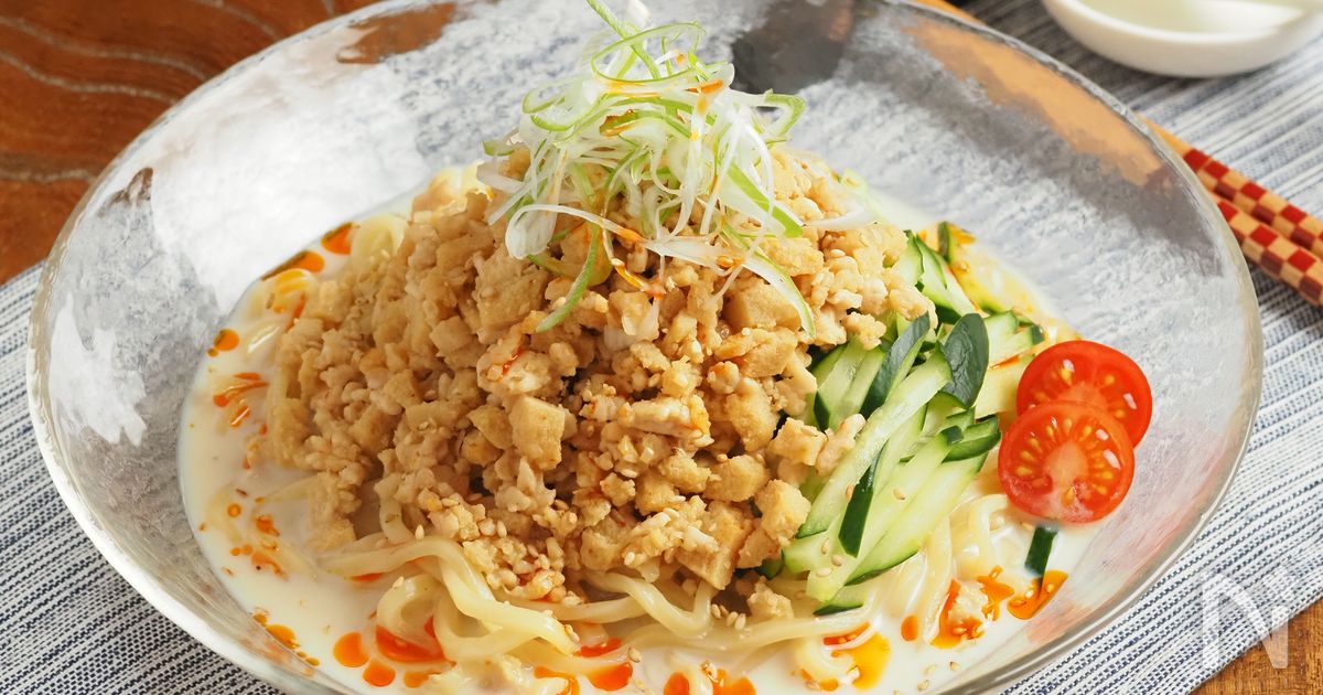 新あさひ豆腐と豆乳の冷やし担々麺