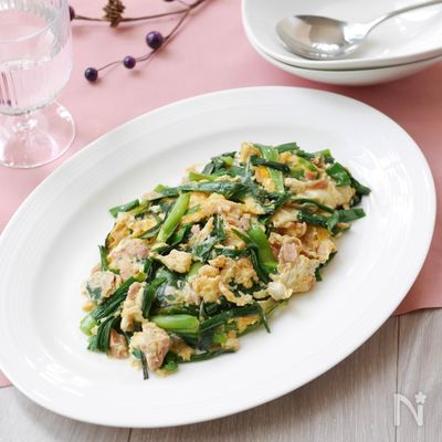 麺つゆだけ、すぐできる!ツナニラ玉
