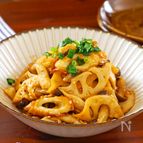 ご飯が進む【蓮根とちくわときのこのコチュマヨ炒め】お弁当にも