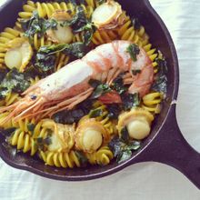 お米よりも早くできる!パスタのパエリア