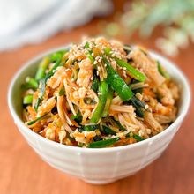 油は使わない、重ねて蒸すだけ【ヘルシー鶏そぼろ丼】