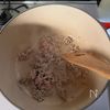 【ひき肉と厚揚げとかぼちゃの味噌汁】ピリ辛コクうま！の工程2