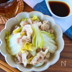 レンジで簡単！﻿白菜と豚の白だし蒸し﻿