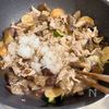 夏野菜と豚しゃぶ肉のさっぱりみぞれ煮の工程3