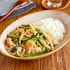 10分かからず爆速!ごはんがすすむ【豚ニラもやしのとろみ丼】の工程5