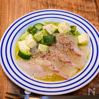 鯛のシンプルカルパッチョ