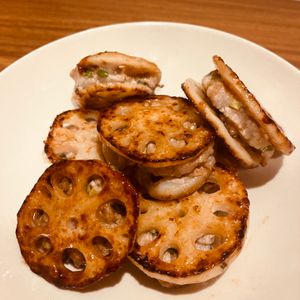金の作ってみた!投稿(れんこんのはさみ焼き【オイスターソースでコクうま！】)