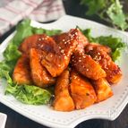 甘酢あんで照りっと♪豚肉のたけのこ巻き