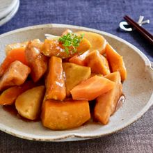 やわらかサケと芋の甘酢あん【甘酢あんで食べやすく】(介護食)