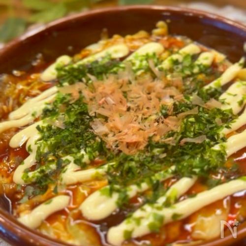 レンチン！腸活お好み焼き