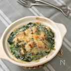牛乳消費♪ 牡蠣とほうれん草の和風グラタン
