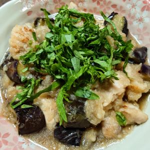 viviの作ってみた!投稿(旨味凝縮♡鶏むね肉となすのみぞれあん)